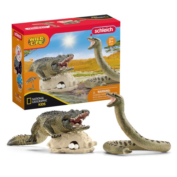 Schleich - Σετ Φιγούρες Φίδι και Κροκόδειλος (42625)