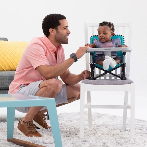 Summer Infant - Καρεκλάκι Φαγητού Pop n Sit Booster Aqua (SIM13666)