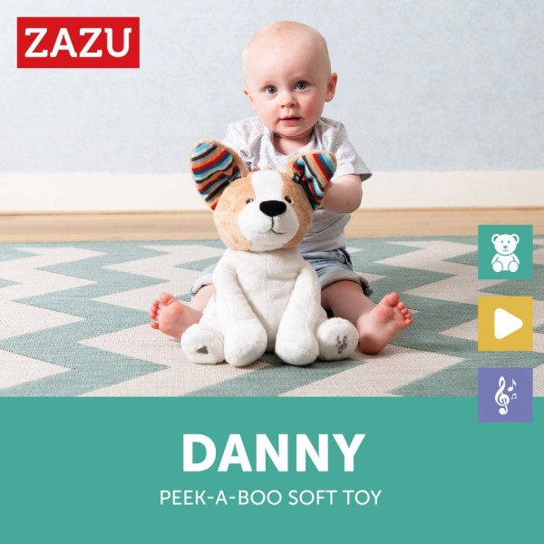 Zazu - Danny μουσικό σκυλάκι με κουνιστά αυτάκια & peek-a-boo (ZA-DANNY-01)