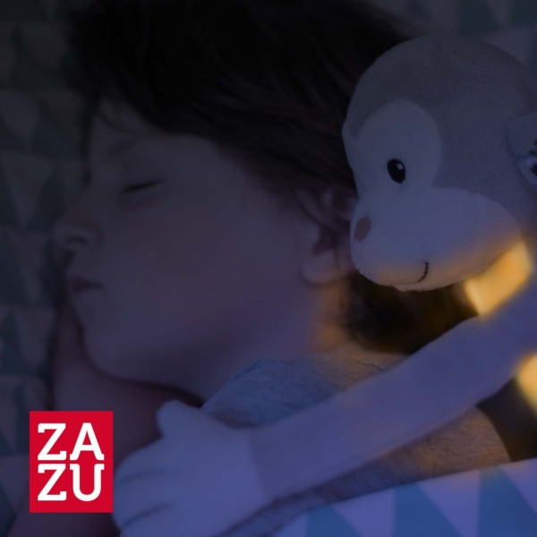 Zazu - Max μαϊμουδάκι νανουρίσματος με φωτάκι νυκτός, μελωδίες & λευκό ήχο φύσης (ZA-MAX-01)