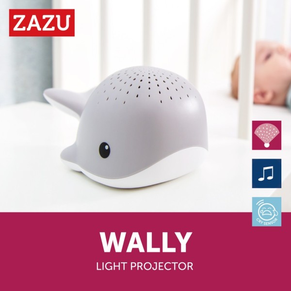 Zazu - Wally η φάλαινα προβολέας ύπνου ωκεανού με λευκούς ήχους (ZA-WALLY -01)