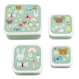 A little lovely company - Δοχείο φαγητού Lunch & snack box set Joy (SBSEJO62)