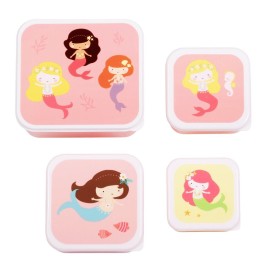 A little lovely company - Δοχείο φαγητού Lunch & snack box set Mermaid (SBSEME40)