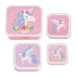 A little lovely company - Δοχείο φαγητού Lunch & snack box set Unicorn (SBSEUN22)