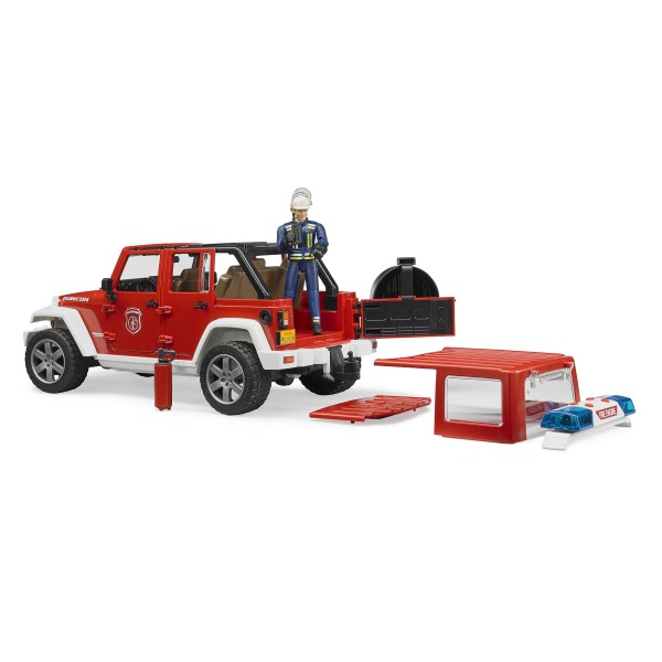 Bruder - Πυροσβεστικό Jeep Wrangler Unlimited Rubicon με Πυροσβέστη (BR02528)