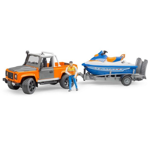 Bruder - Τετρακίνητο Land Rover defender με Τρέϊλερ και Jet Ski (BR002599)