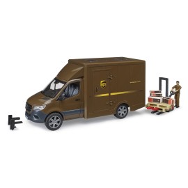 Bruder - Φορτηγάκι Mercedes Benz Sprinter UPS με Οδηγό και Ανυψωτικό (BR002678)