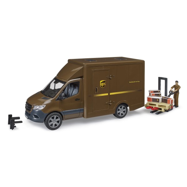 Bruder - Φορτηγάκι Mercedes Benz Sprinter UPS με Οδηγό και Ανυψωτικό (BR002678)