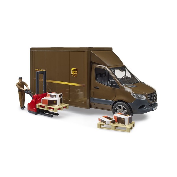 Bruder - Φορτηγάκι Mercedes Benz Sprinter UPS με Οδηγό και Ανυψωτικό (BR002678)