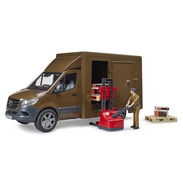 Bruder - Φορτηγάκι Mercedes Benz Sprinter UPS με Οδηγό και Ανυψωτικό (BR002678)