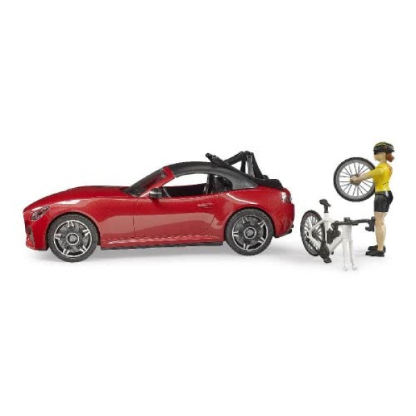 Bruder - Αυτοκίνητο Roadster με Ποδήλατο και Αναβάτη (BR003485)