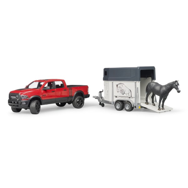 Bruder - Αγροτικό Φορτηγάκι RAM 2500 με Τρέιλερ και Άλογο (BR002501)