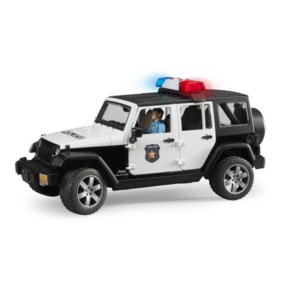 Bruder - Τετρακίνητο όχημα Wrangler Αστυνομίας με Αστυνομικό (BR002526)