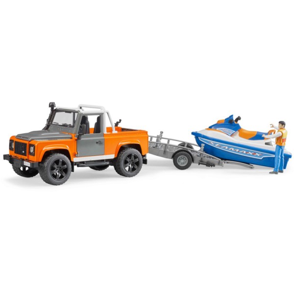 Bruder - Τετρακίνητο Land Rover defender με Τρέϊλερ και Jet Ski (BR002599)