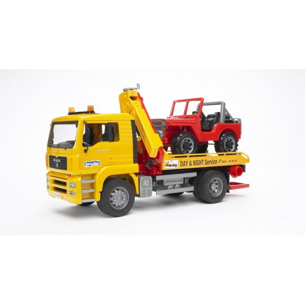 Bruder - Φορτηγό MAN Οδικής Βοήθειας με Γερανό & Τζιπάκι (BR002750)
