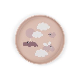 Done By Deer - Παιδικό Πιάτο Με Αντιολισθιτική Βάση Happy Clouds Powder (BR77704)