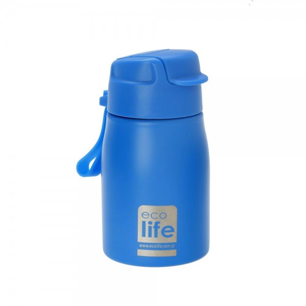 Eco Life - Παγούρι Blue 400ml με Καλαμάκι (33-BO-1998)