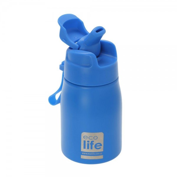 Eco Life - Παγούρι Blue 400ml με Καλαμάκι (33-BO-1998)