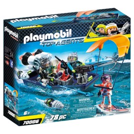 Playmobil - Ταχύπλοο σκάφος της SHARK Team(70006)