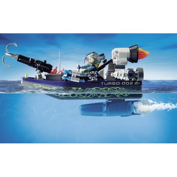 Playmobil - Ταχύπλοο σκάφος της SHARK Team(70006)