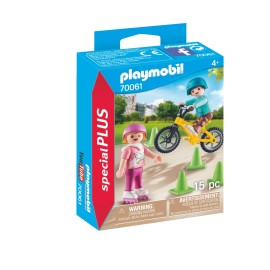 Playmobil - Παιδάκια με πατίνια και ποδήλατο BMX (70061)