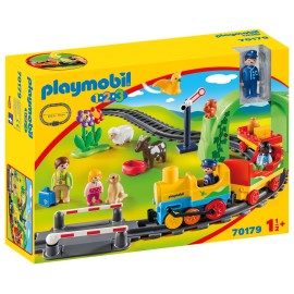 Playmobil 123 - Σετ Τρένου με ζωάκια και επιβάτες (70179)