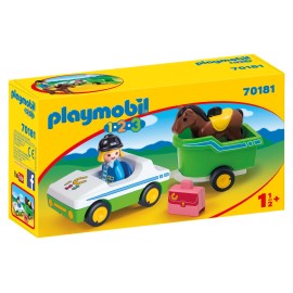 Playmobil - Όχημα με τρέιλερ μεταφοράς αλόγου(70181)