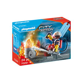 Playmobil - Gift Set "Πυροσβέστης με αντλία νερού" (70291)
