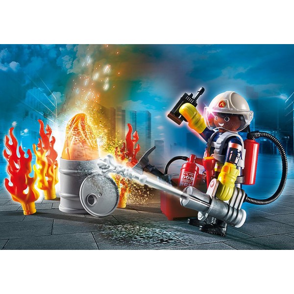 Playmobil - Gift Set "Πυροσβέστης με αντλία νερού" (70291)