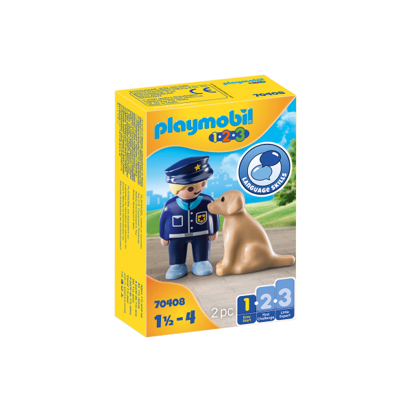 Playmobil 123 - Αστυνομικός με εκπαιδευμένο σκύλο (70408)