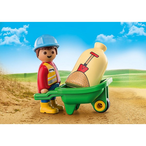 Playmobil 123 - Εργάτης με καροτσάκι (70409)