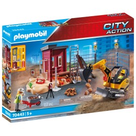 Playmobil - Μικρός εκσκαφέας με ερπύστριες και δομικά στοιχεία(70443)