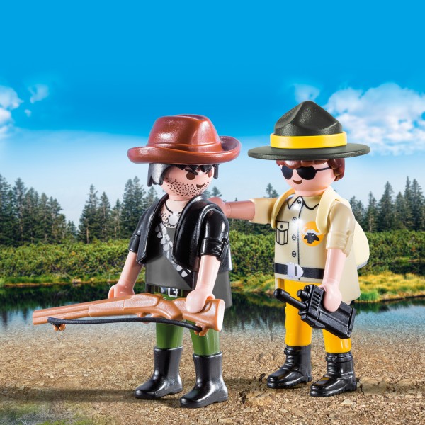 Playmobil - Duo Pack Δασοφύλακας και Κυνηγός (9217)