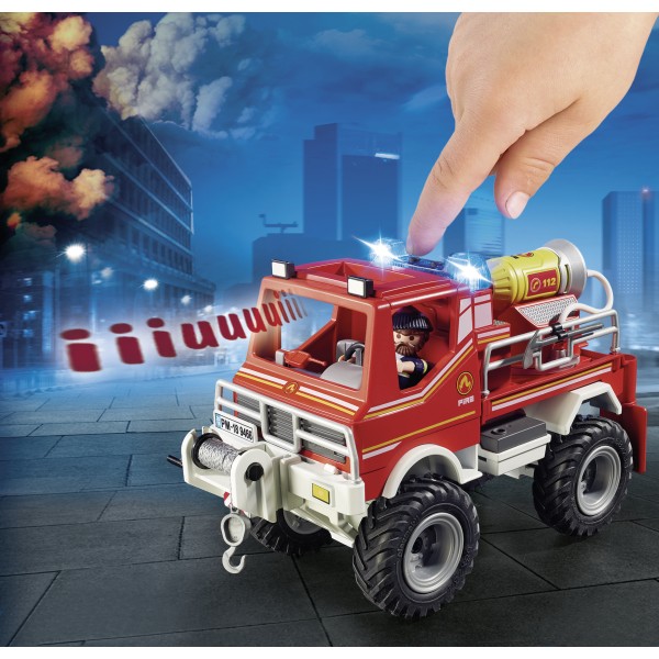 Playmobil - Όχημα Πυροσβεστικής με τροχαλία ρυμούλκυσης (9466)