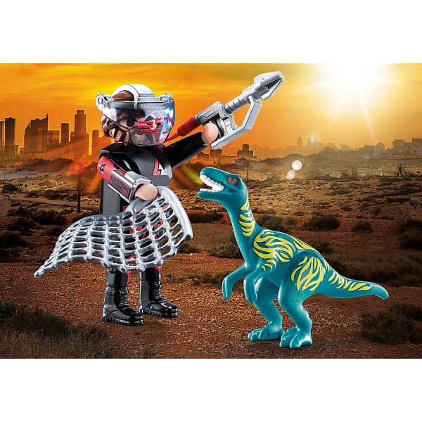 Playmobil - DuoPack Βελοσιράπτορας και κυνηγός δεινοσαύρων (70693)