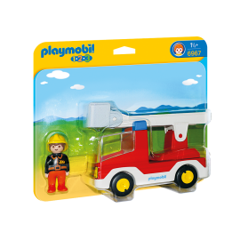 Playmobil 123 - Πυροσβέστης με κλιμακοφόρο όχημα (6967)