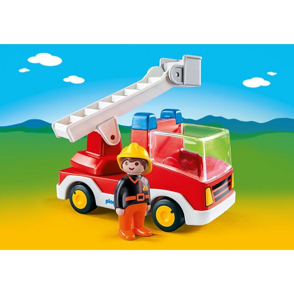 Playmobil 123 - Πυροσβέστης με κλιμακοφόρο όχημα (6967)