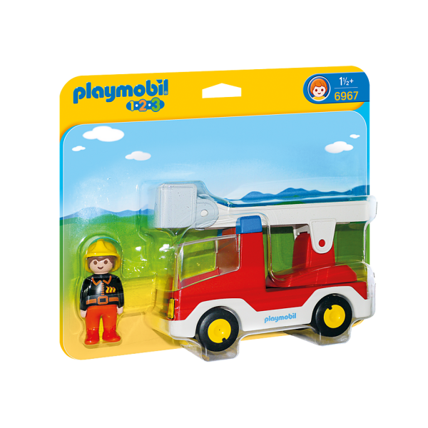 Playmobil 123 - Πυροσβέστης με κλιμακοφόρο όχημα (6967)