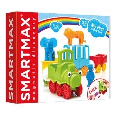 SmartMax - κατασκευές με μαγνήτη Τρενάκι με ζωάκια 25τεμ (SM124988)
