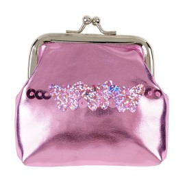 Souza - Πορτοφολάκι Nicoline, pink metallic with butterflies