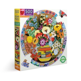 Eeboo - Purple Bird & Flowers 500pcs (PZFPRB)