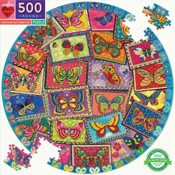 Eeboo - Vintage Butterflies 500pcs (PZFVBF)