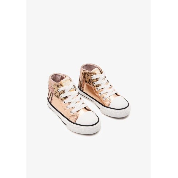 Conquitos - Sneakers patchwork χρυσά  (COSH141086)