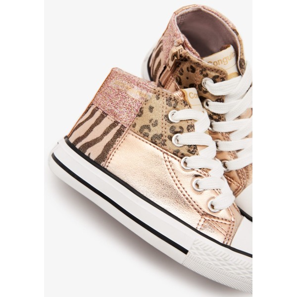 Conquitos - Sneakers patchwork χρυσά  (COSH141086)