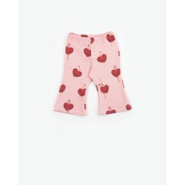 Yell-Oh - Παντελόνι Φούτερ Οργανικό Καμπάνα Ballerinas Heart Allover Pink (41210202019)