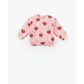 Yell-Oh - Μπλούζα Φούτερ Οργανική Ballerinas Heart Allover Pink (41210222069)