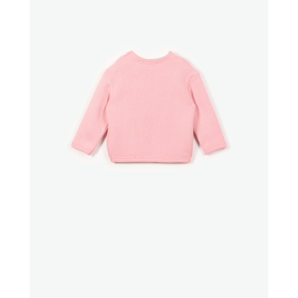 Yell-Oh - Μπλούζα Φούτερ Μουλινέ με Καρδιές Pink (41210222209)