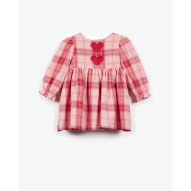 Yell-Oh - Φόρεμα Καρό με Καρδιές Pink και Red (41210240003)