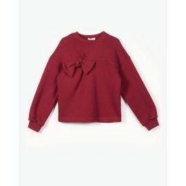 Yell-Oh - Μπλούζα Φούτερ Οργανική με Δέσιμο Burgundy (42210122043)