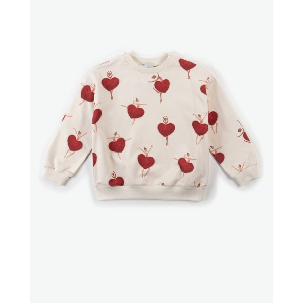 Yell-Oh - Μπλούζα Φούτερ Οργανική Ballerinas Heart Allover (42210222038)